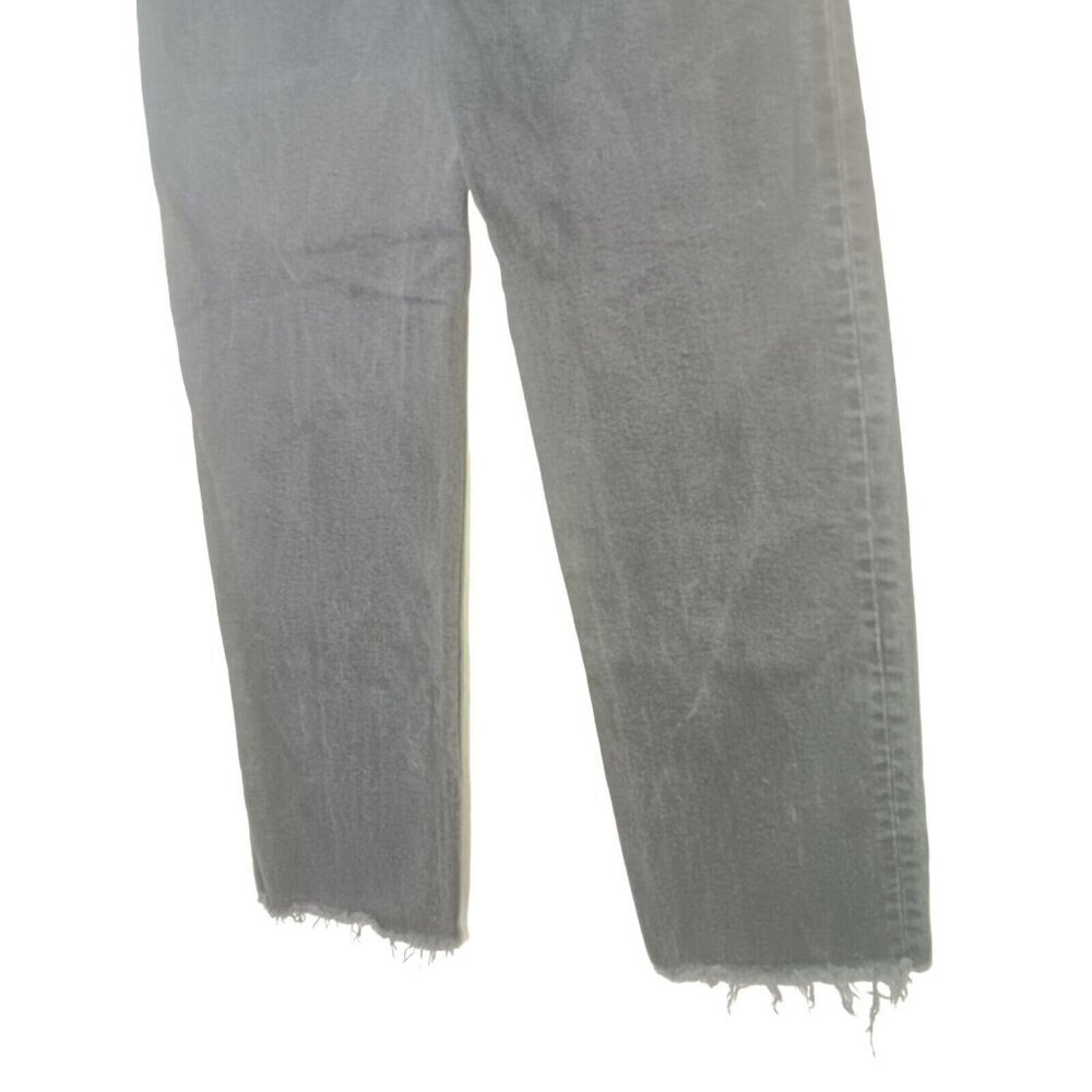 Everlane The Way High Jean Organic Cotton Sz 25 Cropped Black Denim Straight Leg - Picture 7 of 10